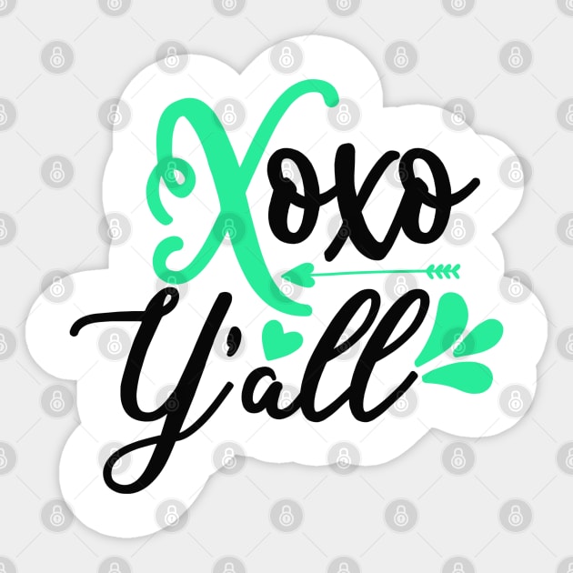 Xoxo-Y_all Sticker by TEENIE DESIGN